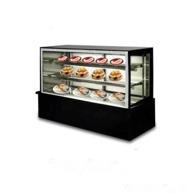 China Upright bakery refrigerator pastry display cabinet refrigerated cake display for coffee shop en venta