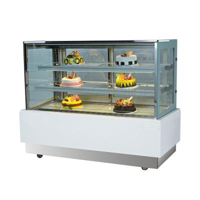 中国 2021 new right angle glass cake display refrigerator 販売のため