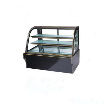 China Cheaper marble curved sliding glass door refrigerated chocolate display case Te koop