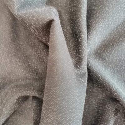 China Water soluble polyester or viscous rayon weft insert brushed fusion adhesive fusible interlining fabric for suit and jacket for sale