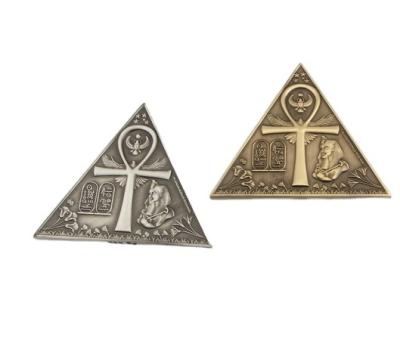 China Triangular Custom Challenge Coins Europe Coins Rudder Shaped Metal Opens Collectibles Souvenirs Art Gifts Multicolor Souvenir Coins for sale