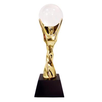 China Europe wholesale high quality large size volleyball painted custom square metal trophies sports statue medals trophies for sale