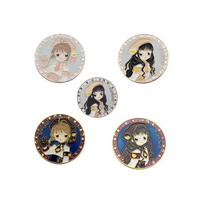 China 2023 High Quality Custom Metal Enamel Souvenir Anime Character Soft Metal Refrigerator Sticker for sale