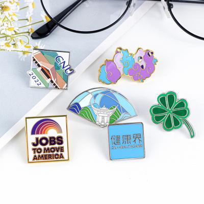 China Europe Customized Brooch Customized Badge Cartoon Paint Drop Mold Enamel Printing Process Zinc Alloy Pin Badge for sale