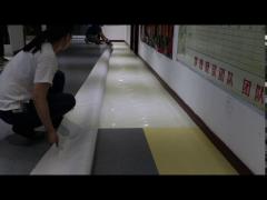 how to install plastic flooring roll?