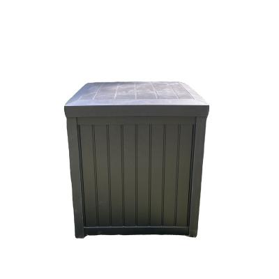 China Lightweight Gray 51 Gallon Storage Container 195L Platform Sustainable Storage Box Plastic Bench Box for sale