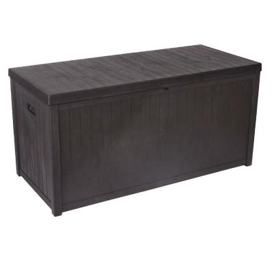 China Brown Viable Large 113 Gallon Deck Box Organization and Storage for Patio Furniture Cushions Garden Tools and Outdoor Pool Toys for sale