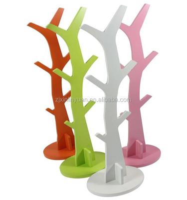 China Wooden Panel MDF Coat Hanger Rack Holder Kids Room Clothes Hanging Tree Shaped for sale