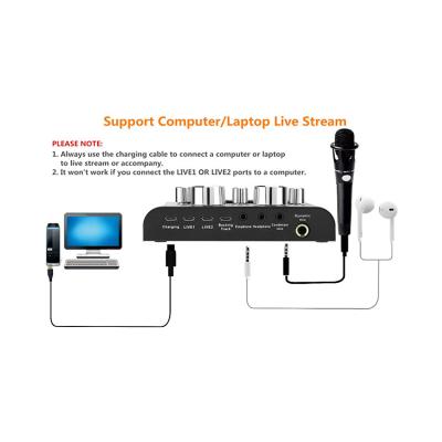 China For Different Devices V8A2 Professional OEM Condenser Microphone Sound Card Set For Webcast Live Recording for sale