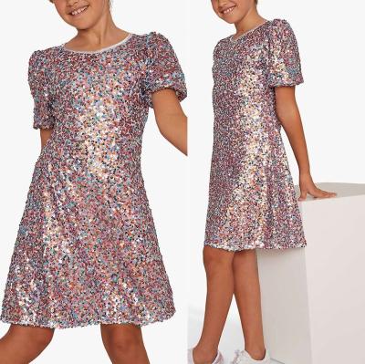 China Hot Popular Glitter Anti-Static Designer New Arrival Customized Fast Shipping Girl Dresses Summer Available for sale