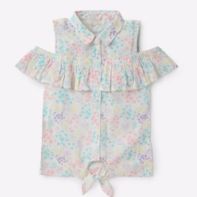 China China Children's Anti-wrinkle Children's Factory Clothes High Quality Casual Fashion Summer Blouse Girls Tops for sale