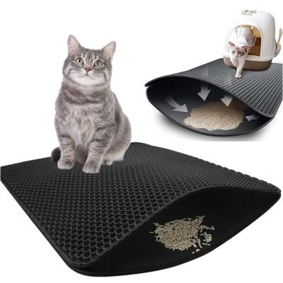 China Double-Layer Eco-Friendly Stocked Eva Cat Mat Waterproof Cat Dog Pet Litter Mat Hot Sale Amazon Cheap Price 45*60cm for sale