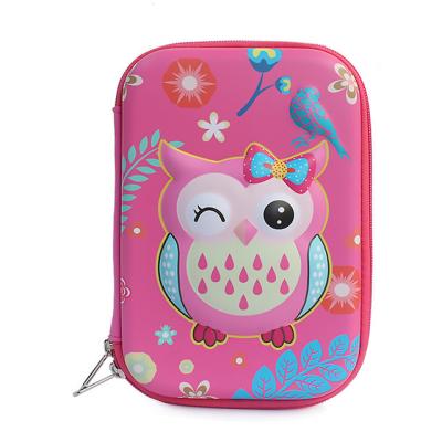 China Schools & High Quality Cute Art Pink Hard Pencil Case Color Set Offices New Stationery Products for sale