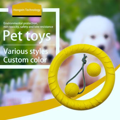 China Wholesale Solid Viable Elastic Pet Eva Pet Ball With Rope Toy Pet Training Ball Dog Toys for sale