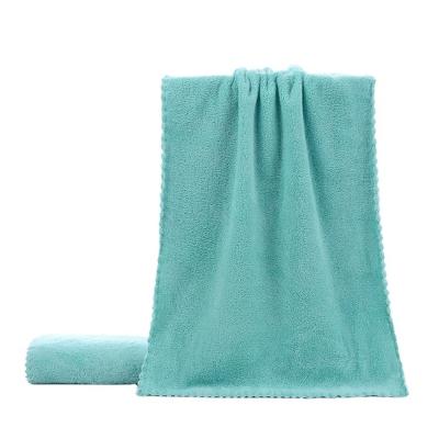 China Gift Viable Custom High Density Coral Velvet Kitchen Microfiber Towels Absorbent Hand Towel for sale