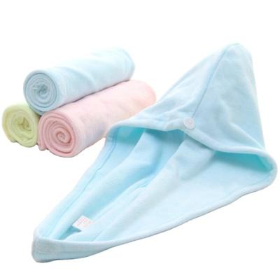 China Custom Made QUICK DRY Cute Coral Velvet Cartoon Microfiber Hair Towels for sale