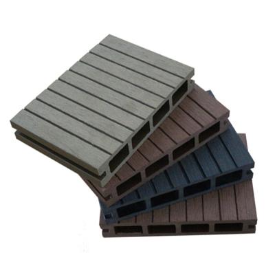 China Modern exterior WPC decking cavity and fluted wood plastic flooring for sale