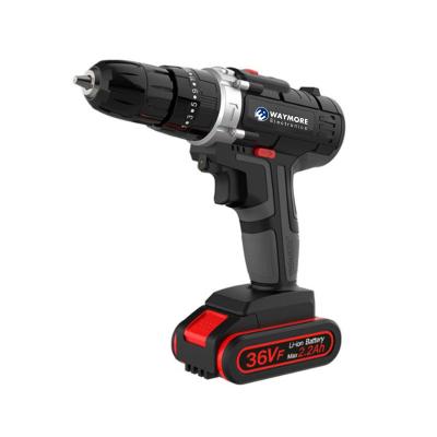 China 10mm Cordless Electric Screwdriver Set 36V Li-ion Power Hand Drill Electric Wood Drilling Machine for sale