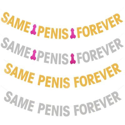 China Wholesale Penis Festival The Same Banner Hen Party Props Hens Night Bachelor Party Paper Decoration Banner Forever for sale