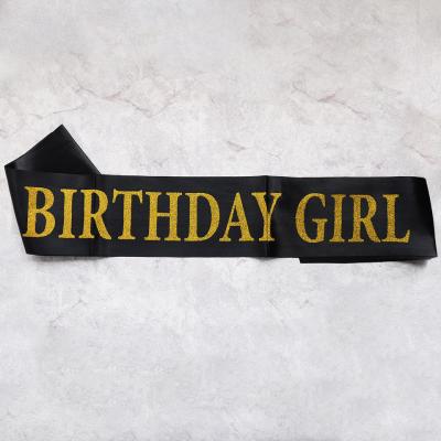 China Wholesale Satin Birthday Girl's Soft Satin Sash for Women Happy Birthday Sash for Sweet 16, 18th 21st 25th 30th Fortieth Fiftieth Birthday Party for sale