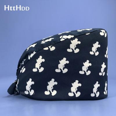 China Htthdd High Quality Cotton Printing Scrubs Cap Dental Cap Doctor Nurse Work Cap Clinic Pharmacy Pharmacist Beautician Hat Dentist Hat for sale