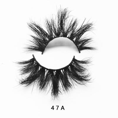 China Natural Soft Eyelash Guaranteed Quality Unique New Style 47A 25mm Eyelashes And 3d Stereo Messy Cross False Eyelashes for sale