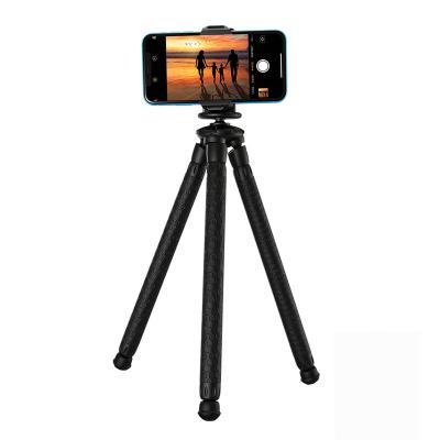 China Flexible Mini Octopus Dismountable Tripod Mini Octopus Mobile Tripod Flexible Stand with Ball Head and Phone Clamp and Long Screw for sale