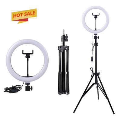 China ABS+Aluminum 10 Inch Photography Studio Makeup Led Beauty Fill Light Ring Light For Phone Holder Tripod With Ring Light for sale