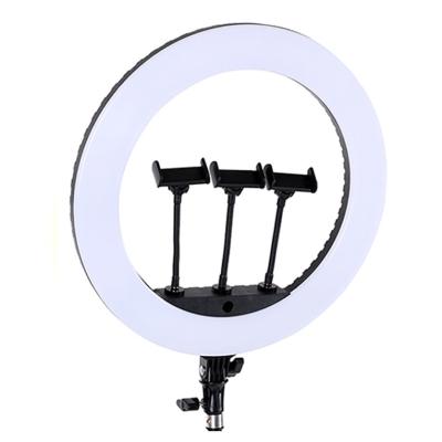 China 3 inch 45cm Ring Light Live Stand Cell Phone SYOSIN 18 336 LED Ring Selfie Light Photography Studio Dimmable with Phone Holder for Makeup Live Vlog Tiktok for sale