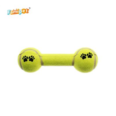 China Sustainable Wholesale Manufacturer Durable Plush Interactive Chew Set Dog Tennis Ball Toys for sale