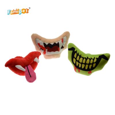 China Wholesale High Quality Viable Designer Manufacturer Private Label SCARY MOUTH Stuffed Dog Plush Squeaky Custom Toys for sale