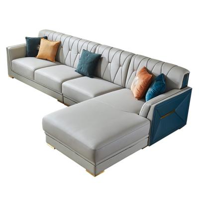 China (Others) Nordic Design Style Wooden Frame Adjustable Modern Leather Upholstered Sofas for sale