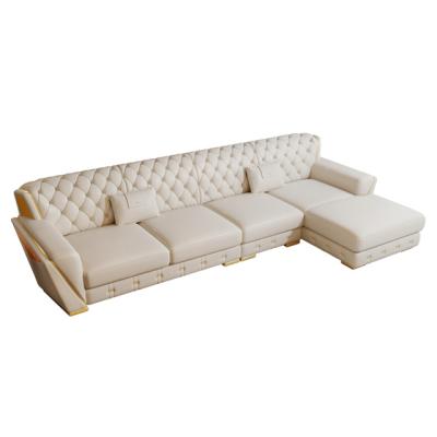 China (Other) Modern Design Adjustable Comfortable Luxury Leather Living Room Sofas Set for sale