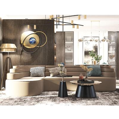 China (Other) Living Room Office Building Adjustable Modern Light Luxury Multi Curved Seat Fabric Sofa for sale