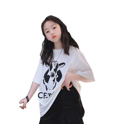 China Street child breathable clothing summer girl female Internet fried celebrityshort-sleeved T-shirt fashion brand2022Summer Korean style for sale