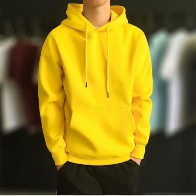 China New Fashion Men's Casual Loose Hooded Solid Color Blouse Fleece Anti-Shrink Street Long Sleeve Tops White Mens Hoodies for sale