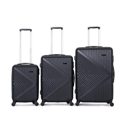 China Custom Famous Brand Designer Luggage ABS Trolley Bags Waterproof Hard Case Suitcase 3pcs Set for sale