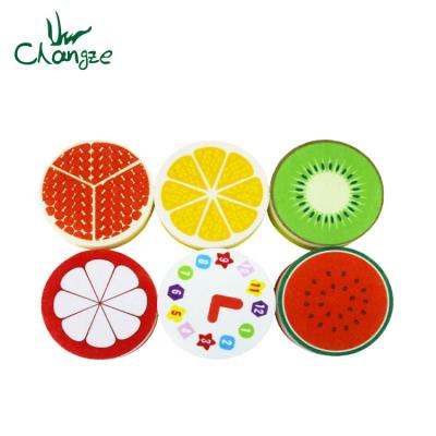 China Sustainable New Design Fruit Shape Kitchen Sponge For Kitchen/Household Cleaning for sale