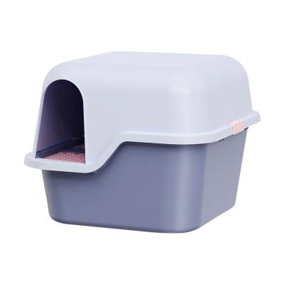 China Sustainable Kingbox Self Cleaning Pakeway Entrance Enclosure Tunnel Top Candy Cat Litter Box for sale