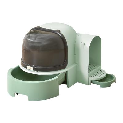 China SUSTAINABLE PAKEWAY Enclosed Trash Can Big Starry Sky Tunnel Cat Toilet for sale