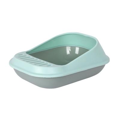 China Pakeway Sustainable Clean Pet Products Cat Box Plastic Cat Litter Tray Toilet Cat Bin for sale