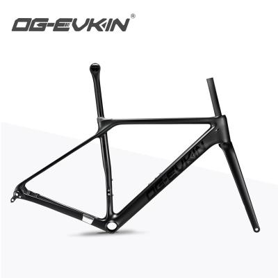 China Road Bikes OG-EVKIN CF-025 BB86 28C 12x100/12x142 Di2 Carbon Road Frame Disc Brake Bicycle Frame Carbon/Road Bike Frameset Mechanical Frame for sale