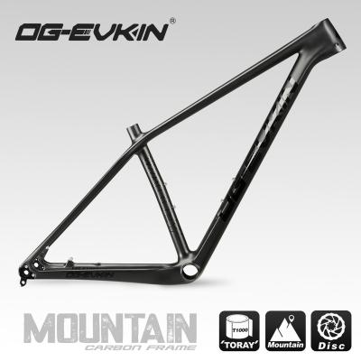 China OG-EVKIN CF-052 29er MTB Mountain Bikes Carbon Bike Frame 135xQR Or 142x12 By Axle Disc Carbon Mountain Bike Frame BB92 Bicycle Frame for sale