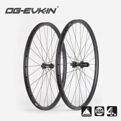 China OG-EVKIN MW-01 29er MTB Carbon Wheelset XC Mountain Bikes 6-Bolts 24mm Rim Clincher /Tubeless Wheelset HG/XD/MS 11V/12V for sale