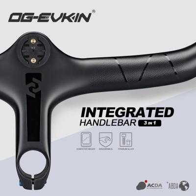 China Road Bikes OG-EVKIN HB-1200 Carbon Road Integrated Handlebar 28.6mm Carbon Handlebars For Road Racing Bicycles Handle Bar Bicycle Parts for sale