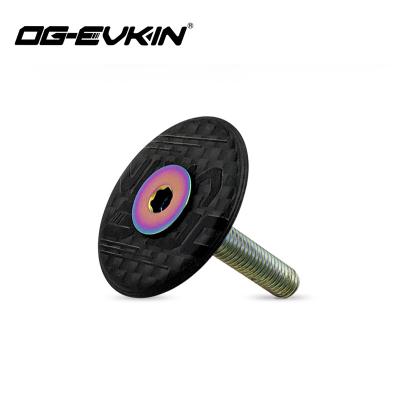 China Carbon Fiber OG-EVKIN HC-001 Titanium Carbon Fiber Headset Top Cover Bolt M6 X 35mm 1-1/8