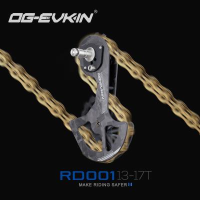 China Carbon+7075 Alloy OG-EVKIN RD-001 Carbon Fiber Bicycle Bike Ceramic Rear Derailleur Pulley Wheel Guide 13T-17T For R7000 R8000 R8050 R9150 R9170 for sale