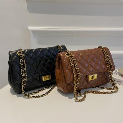 China Luxury Designer High Quality Soild Color Chain Handbag Fashion Ladies Classic Square Handbag Messenger Bag Crossbody Bag for sale