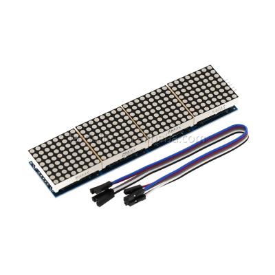 China Electronic Products MAX7219 Red Dot Matrix Module Microcontroller 4 in a Display with 5P Line for sale