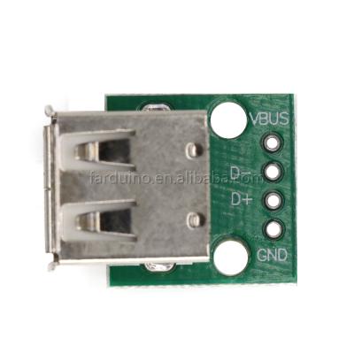 China Electronic Products 1PCS Type Female USB TO DIP 2.54MM 2.54mm PCB Board Adapter Converter Module Connector for sale